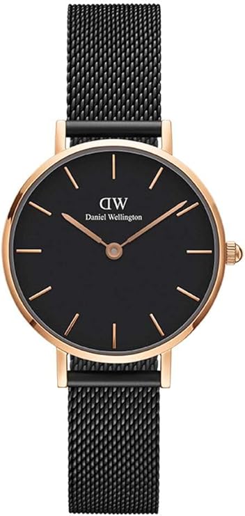 Daniel Wellington Petite Ashfield Watch, Matte Black Mesh Bracelet