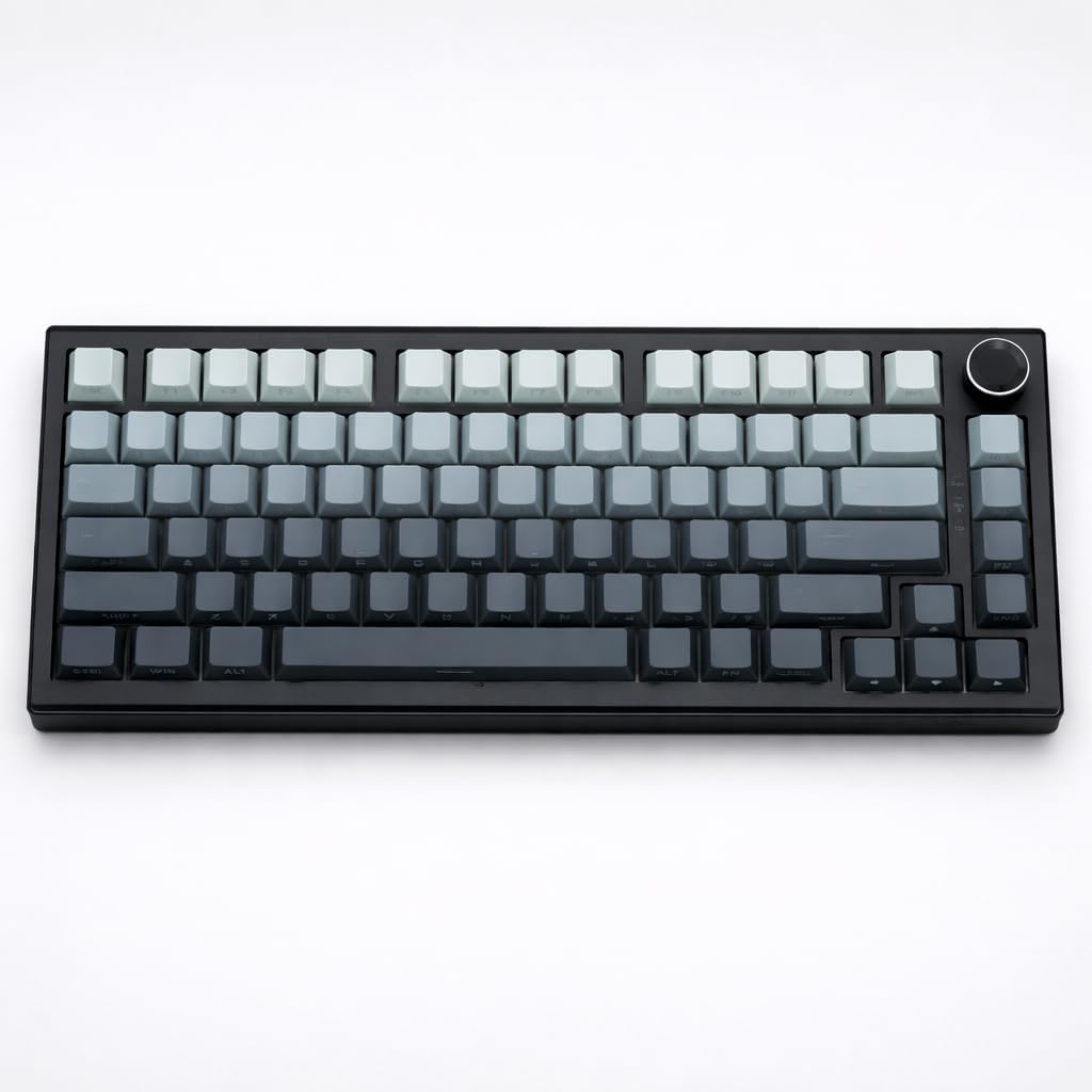 Coverzone White Switch 75% Mekanik Klavye, RGB Işıklandırma, Bluetooth & Kablolu Bağlantı, Düşük Profil Tuşlar, Alltan Yazılı, Windows ve Mac Uyumluluğu | K81 CrystalBlack