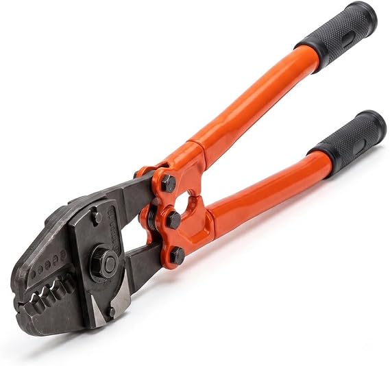 FarmTek 25" Hand Swager with Built-In Cable Cutter - Professional Wire Rope Swaging Tool for 1/16" to 3/16" Cable