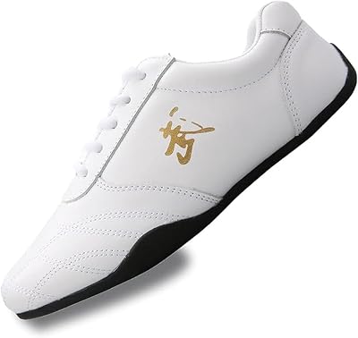 Kung Fu Shoes Boxing Karate Taekwondo Training Shoes Unisex Leather Breathable Taekwondo Shoes Martial Arts Shoes,Taichi Kong Fu Shoes Size:40 EU7 US,Color:White