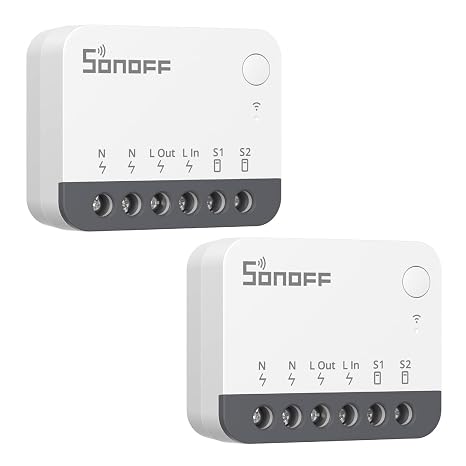 SONOFF ZBMINIR2 Zigbee Smart Switch 2 Pack Zigbee 3.0 Lict-Switch Zigbee Smart Switch Works with Alexa & Google Home Zigbee Hub Required Neutral Line Required