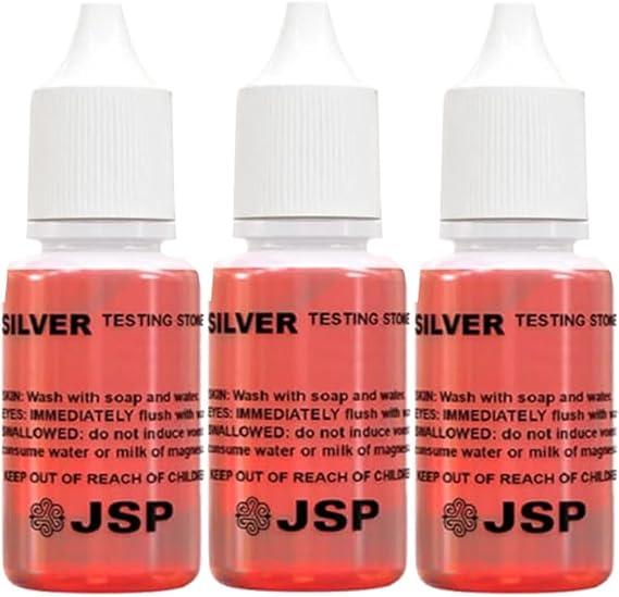 Waytest Silver & Sterling 999 925 Testing Solution Purity Determiner Jewelry Scrap Precious Metal 3 Bottles