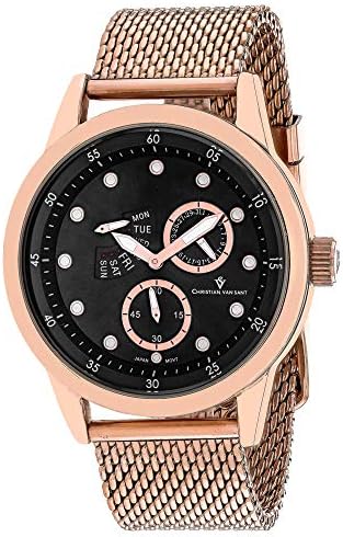 Christian Van Sant Mens Rio Quartz Stainless Steel Watch, Color:Rose Gold-Toned Model: CV8714