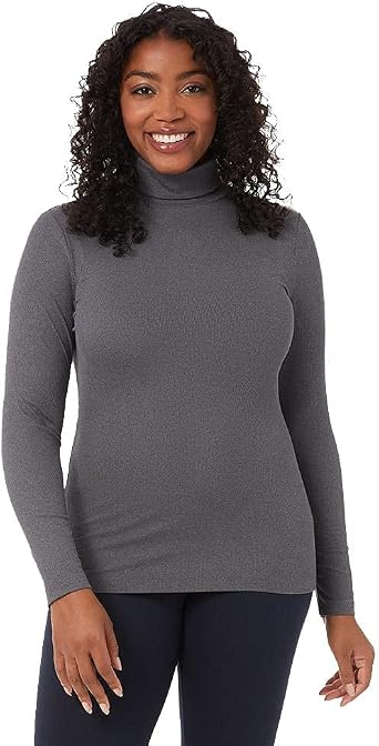 32 Degrees Womens Ultra Soft Thermal Midweight Baselayer Turtleneck Long Sleeve Top