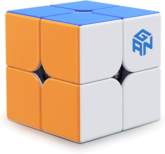 GAN 251 V2 2x2 Speed Cube for Beginners 51mm Stickerless, Non-Magnetic