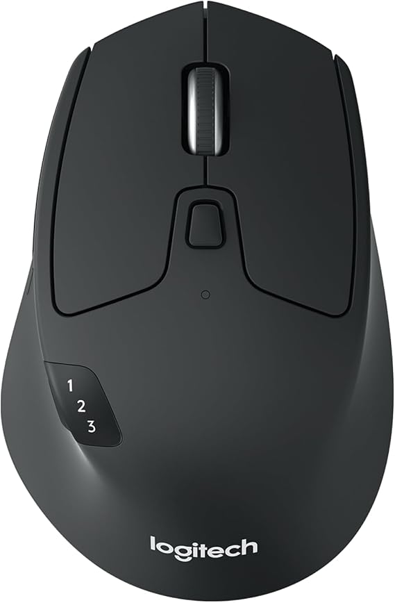 Logitech M720 Triathlon Windows/Mac İçin Kablosuz Mouse (Bluetooth, Unifying, Easy-Switch - Üç Cihaz Arasında Kolayca Geçiş Sağlar) Siyah