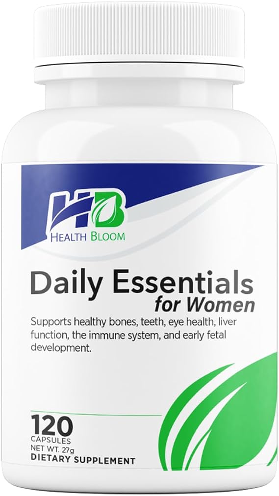 Daily Essentials for Women| 120 Capsules | Health Bloom | Vitamins and Minerals Capsules |