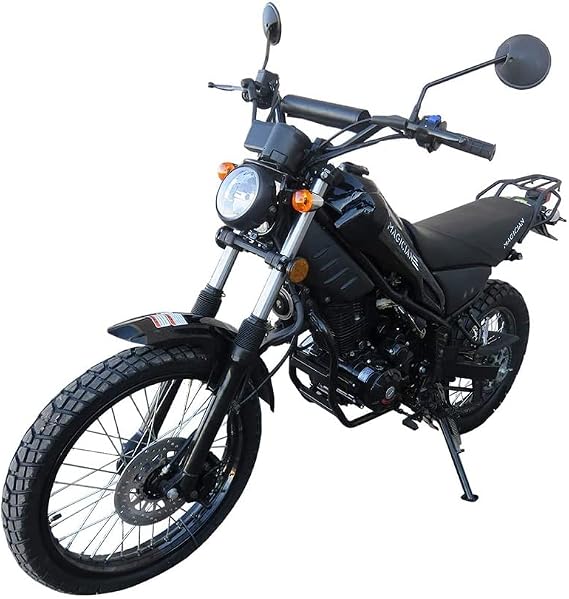 HHH 250cc Motorcycle Model RPS Magician 250cc Dual Sports Enduro 5 Speed Adult 250cc Scooter Motorcycle Street Bike (Black)