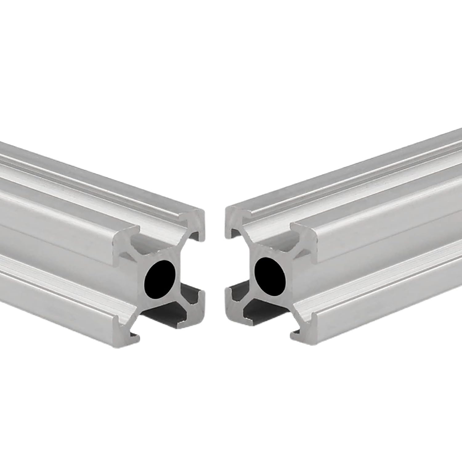 2 Pack 1515 Aluminum Extrusion Profile Length 11.81 inch / 300mm Silver, 15 x 15mm 15 Series T Type T-Slot European Standard Extrusions Profiles Anodized Linear Rail Guide Frame for CNC