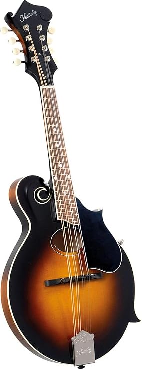 Kentucky KM-670 Standard Oval Hole F-Model Mandolin Vintage Sunburst Solid Spruce Top & Maple Back Smooth Playability for Beginners & Professionals