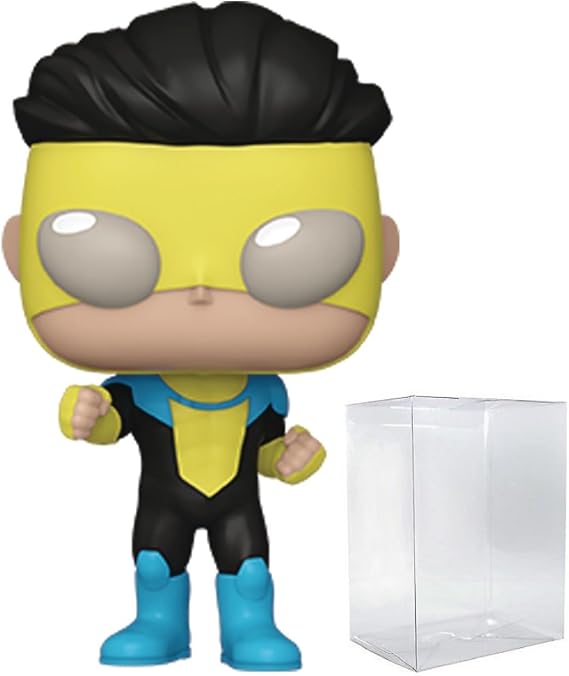 POP TV: Invincible - Invincible Funko Vinyl Figure (Bundled with Compatible Box Protector Case), Multicolored, 3.75 inches