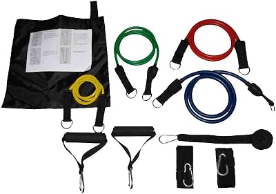 Workoutz 10-Piece Resistance Band Tubing Kit with Travel Bag