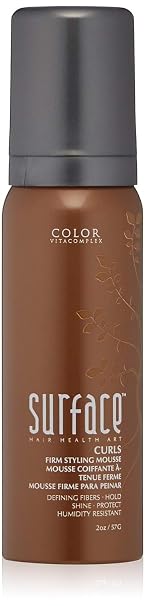 Surface Hair Curls Firm Styling Mousse, Define And Hold While Adding Shine, Protecting Color and Resisting Humidity