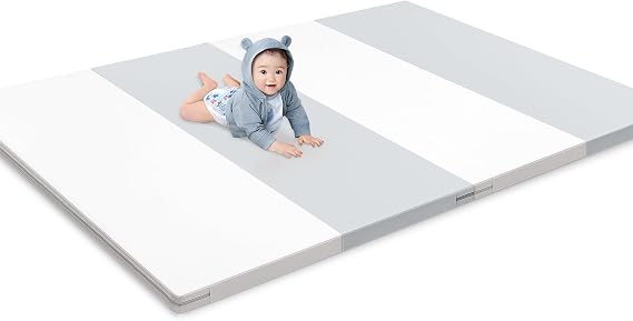 Artake Play Mat for Babies, Easy Storage, Joint Mat, Thick, Foldable, Waterproof, Soundproof Mat, Baby Mat, Nap Mat, 55.1 x 78.7 x 1.6 x 1.6 inches 140 x 200 x 4 cm, Gray