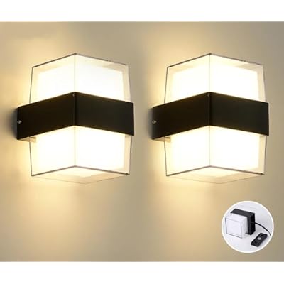 Duvar lambası Modern Led Işık 12W 3200K Gün Işığı Su Geçirmez Duvar Aplik iç&dış Mekan Aydınlatma 2 ADET [Enerji Sınıfı F]