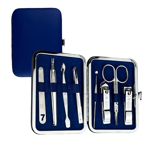 TS-343X Nail Care Set - 8 Essential Tools, Made in Korea, 50 Years Heritage Blue