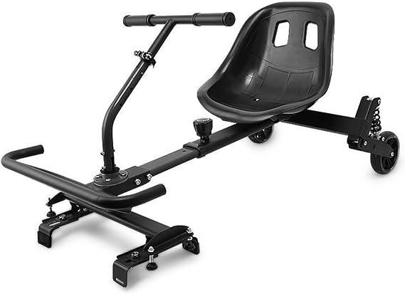 Hover Board Seat Attachment, Go Kart Frame Kit with Steering Wheel Compatible with all Hover Boards for Kids & Adults