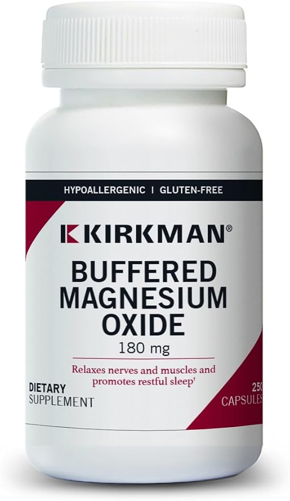 Kirkman Buffered Magnesium Oxide, 180 mg, 250 Capsules