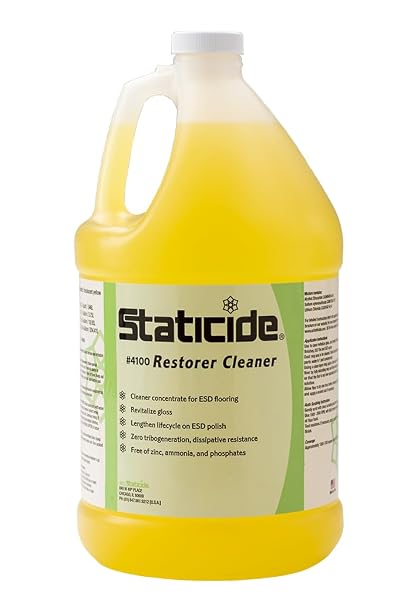 Staticide 4100-1 Static Dissipative Acrylic Floor Finish Restorer Cleaner, Gallon