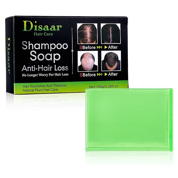 DISAAR Beauty Shampoo Soap Anti Hair Loss Repair Hair Thickens Nourishes Ginseng Grape Seed Oil Hair Care 100g / 3.38fl.oz