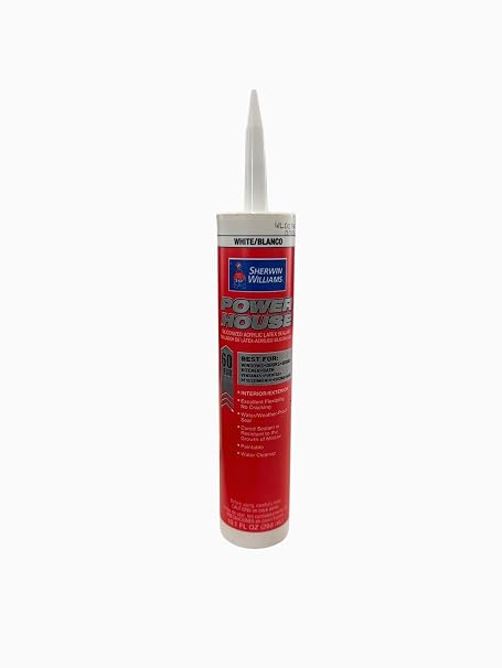 Sherwin Williams Powerhouse Siliconized Acrylic Latex Sealant White 10 oz