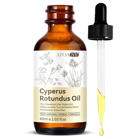 Cyperus Rotundus Oil for Hair Removal, Slowing Down Hair Growth, Cyperus Rotundus Oil for Women Facial, After Shave, Bikini Line, Legs, Arms, Underarms, Moisturizes & Soothes Skin, Shrink Pores