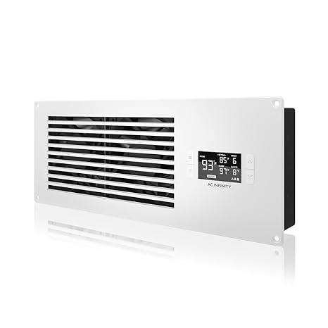 AC Infinity AIRFRAME T7 White, High-Airflow Cooling Fan System 17", Exhaust Airflow, for AV Equipment Rooms, Closets, and Enclosures