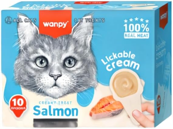 Wanpy Somonlu Kaşıklı Kedi Ödül Kreması 10x16 G