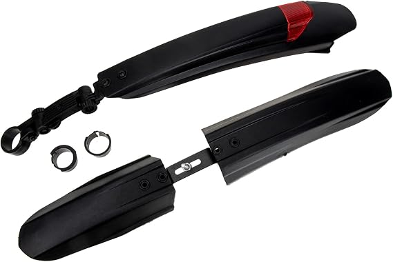 INOOMP Tire Mud Guards Bike with Light Front Rear Adjustable Mountain Bike for Road Bike Mountain Bike Mudguard