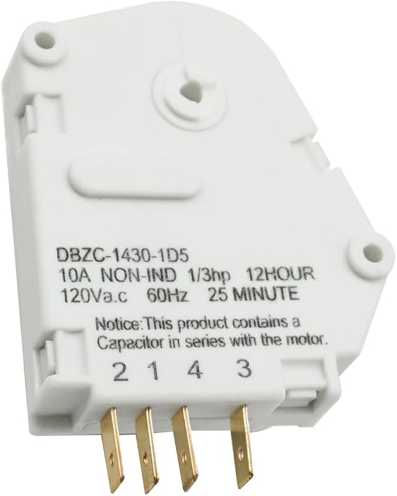 241705102 4378243 Refrigerator Defrost Timer Compatible with Frigidaire Electrolux Refrigerator,Replaces AP5986785,EAP11726371,PS11726371,AFR15017,PD00035601