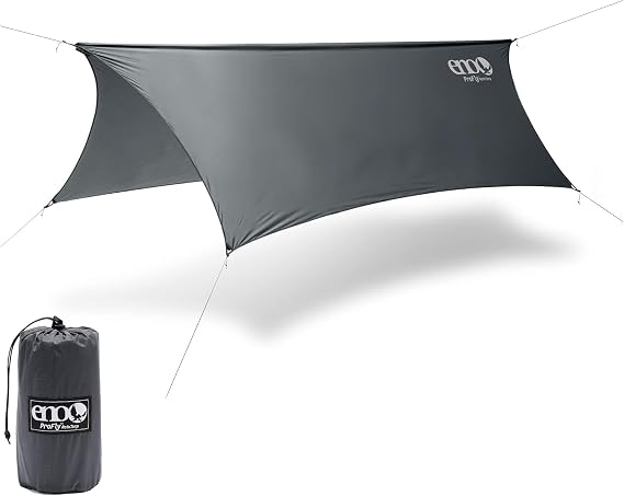 ENO, Eagles Nest Outfitters ProFly Rain Tarp, Ultralight Hammock Accessory, Charcoal