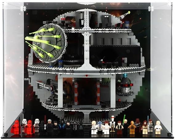 Display Case compatible with Lego Star Wars UCS Death Star 75159, (Print 2 Back Panel)