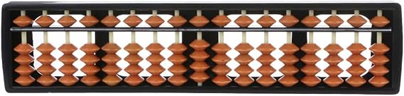XISAOK 17 Digit Rods Standard Abacus Soroban Chinese Japanese Calculator Counting Tool Mathematics Beginners Abacus Brown