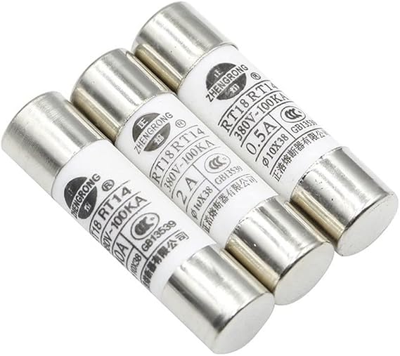 Fuse 5PCS 10 * 38 Fast Blow Ceramic Fuse 10x38mm Fuse 380V 500V 0.5A 1A 2A 3A 4A 5A 6A 8A 10A 16A 20A 25A 32A 40A RO15 RT18 RT14(16A)
