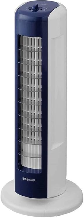 Iris Ohyama TWF-M6T-DA Tower Fan Mini, Slim, Left and Right Automatic Oscillation, Powerful Blower, 3 Levels of Airflow, Up and Down Louver, Dial Control Knob, Navy, 2019 Model