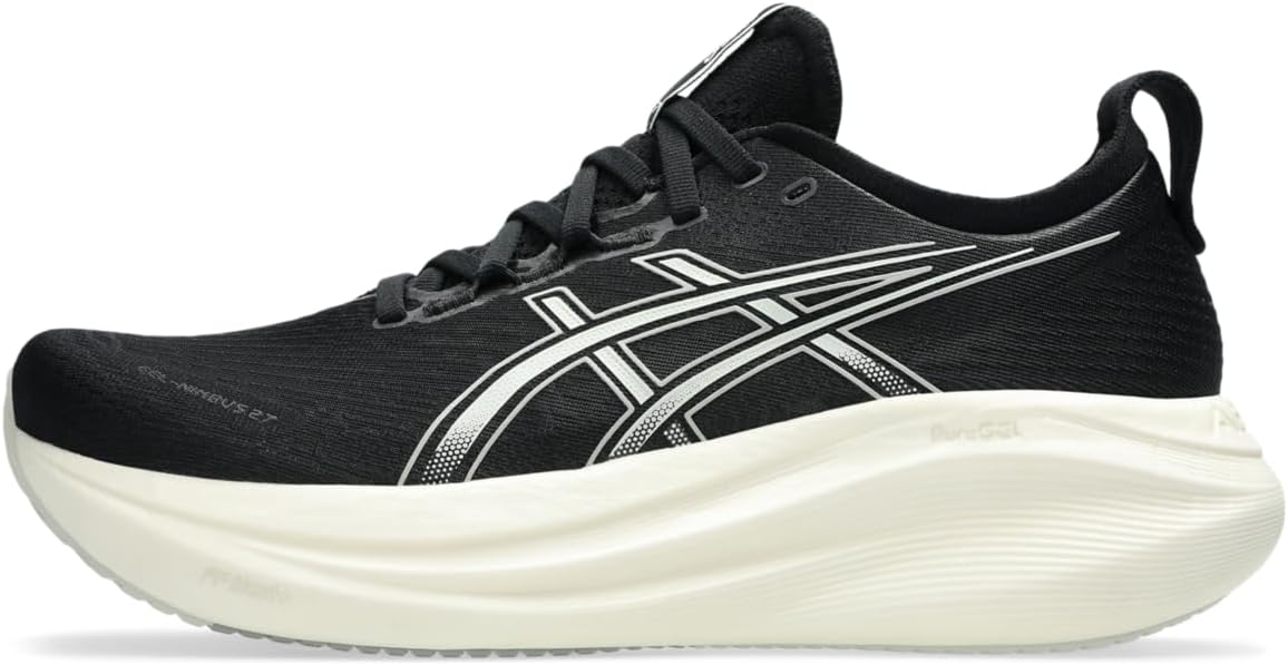ASICS Men's Gel-Nimbus 27, Black/Lake Grey, 11 Wide