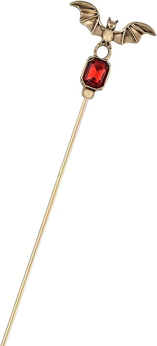 Alilang Vintage Gold Tone Star Bat Butterfly Shaped Hat Pin Textured Embossed Design Halloween Decorations