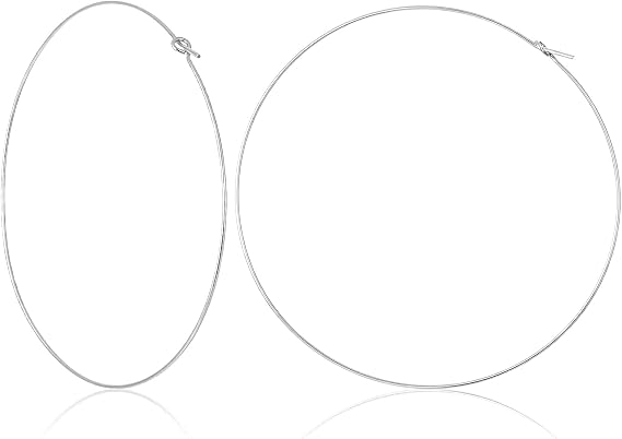 Thin Gold Hoop Earrings for Women, 70 mm Large Thin Hoop Earrings, Lightweight Big Gold Hoop Earring for Women Jewelry Gifts