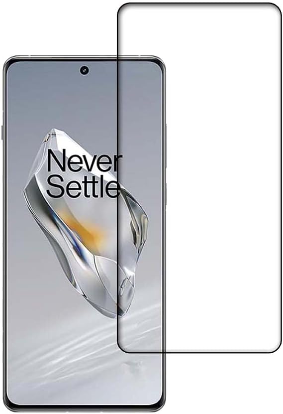 [2 Pack for OnePlus 12 Black Tempered Glass Screen Protector 3D 9H Frontier Protective Protector