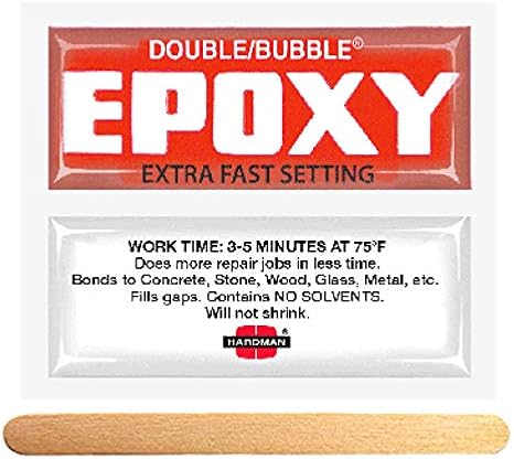 Double/Bubble Red Extra Fast Setting Epoxy Adhesive, 100 Packs per Box 04001.