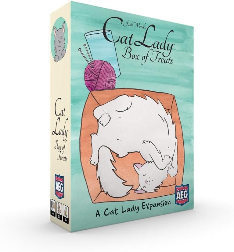 AEG Cat Lady: Box of Treats Expansion | New Challenges Await | Family Card Drafting Game | 2-4 Players | Ages 10 | Easy to Learn | 30 Minute Playtime