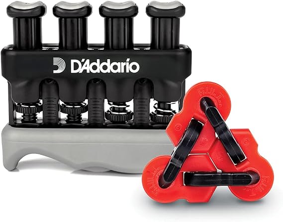 D'Addario Varigrip Finger Strengthener with Fiddilink | Builds finger strength, coordination and calluses with simulated strings and adjustable resistance.