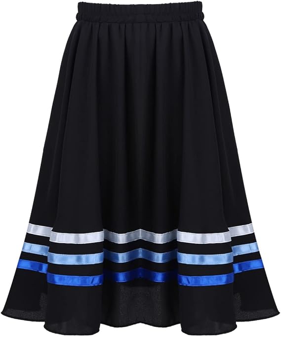 Kids Girls Ballet RAD Character Skirt Lyrical Liturgical Praise Ballerina Dancewear Vintage Full Circle Long Skirt