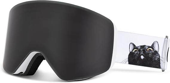 COPOZZ F3 Ski Goggles, Frameless OTG Magnetic Snow Goggles, Anti Fog UV 400, Snowboard Goggles for Adult Men Women Youth