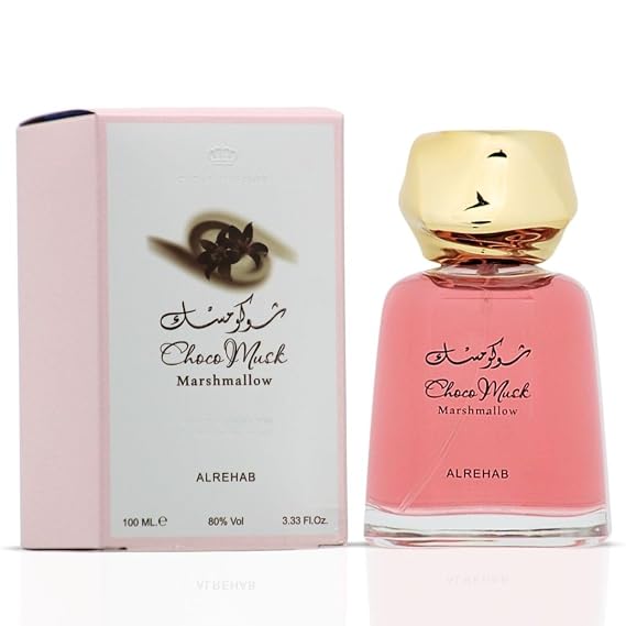 Al Rehab Choco Musk Marshmallow Sweet, Gourmand, Chocolate, Vanilla Eau de Parfum Spray Long-Lasting Fragrance for Unisex, 3.4 Ounce / 100ml