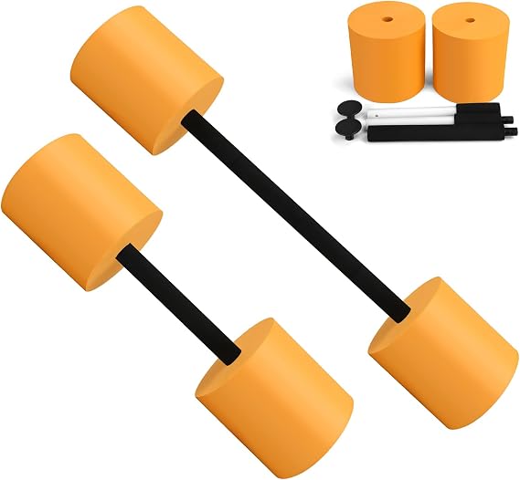 Multi-Section Swimming Barbell Pool Barbell Swim Dumbbell High Density EVA Foam Aquatic Exercise Equipment (Switchable Between Short/Long Configurations)