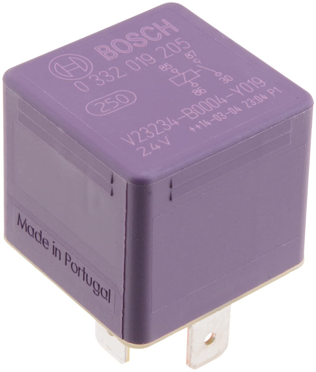 Bosch 0332019205 Mini Relay 24V 40A , IP5K4, Operating Temperature from -40 Degree to 85 Degree C, 4 Pin Relay