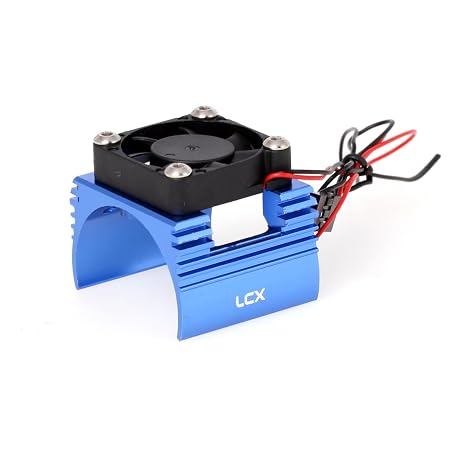 LCX Racing 1/10th RC Crawler Car CNC Machined Heat Sink w/Cooling Fan for RC Car Axial SCX10 SCX10II Wraith TRX4 TRX-4 TRX6 D90