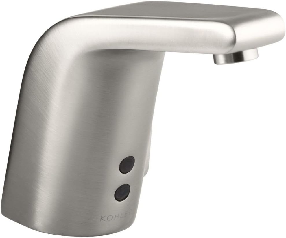 Kohler K-13460-VS Sculpted Battery-Powered Touchless Bathroom Faucet, Vibrant Stainless