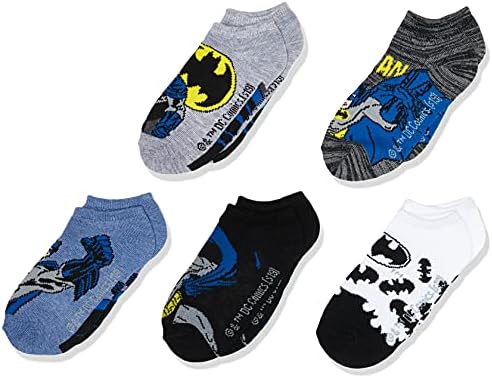 BATMAN Boys 5 Pack No Show Socks